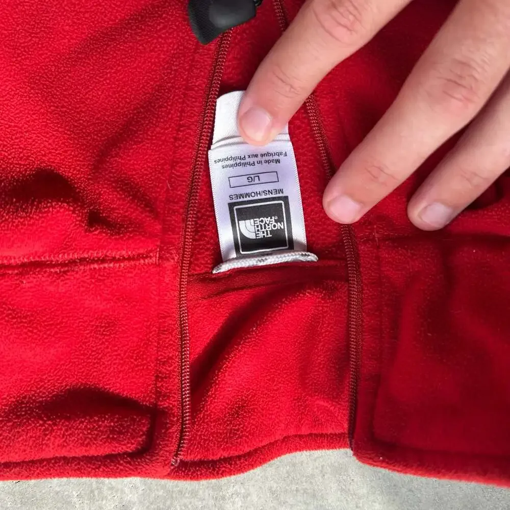 The North Face TKA 100 Red Fleece 1/4 Zip Pullover